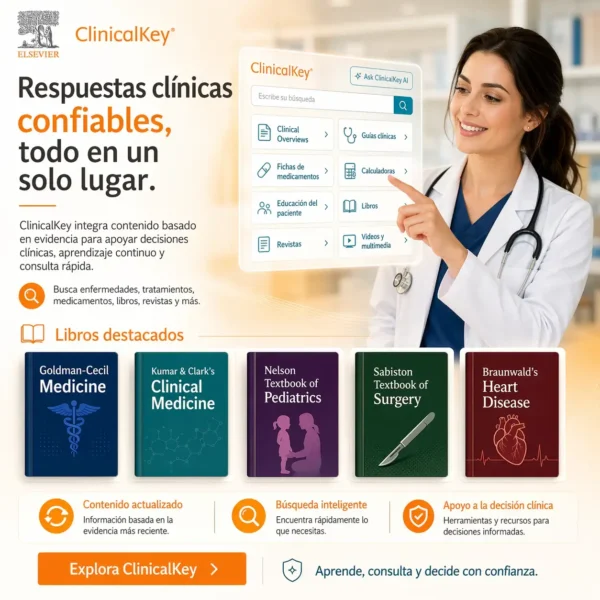 LIBROS Y REVISTAS, ARTICULOS EN CLINICAL KEY